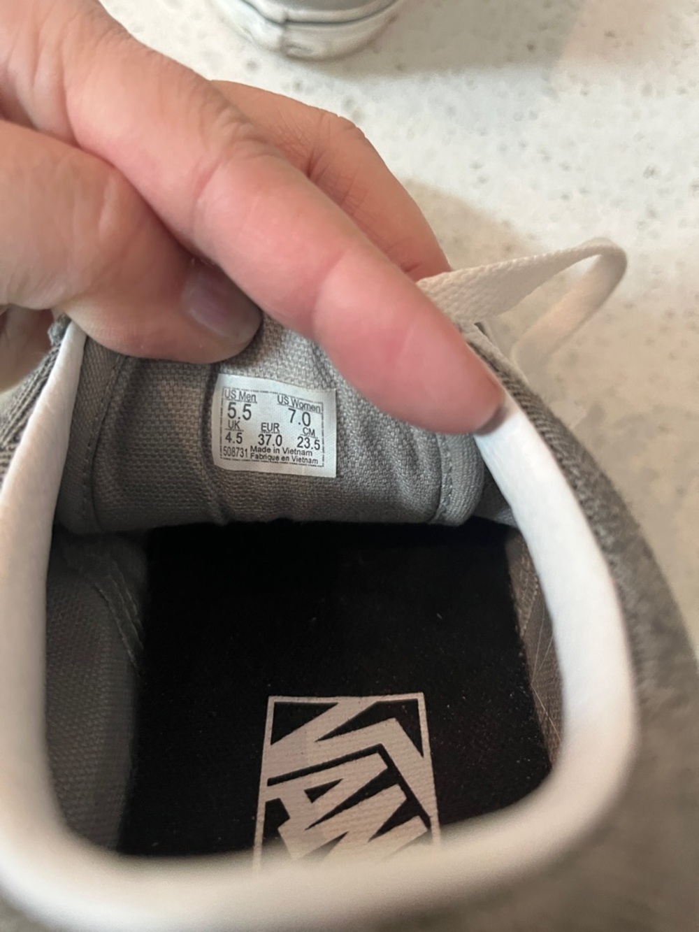 Vans Grey and White Old Skool Sneakers - Picture 6 of 6